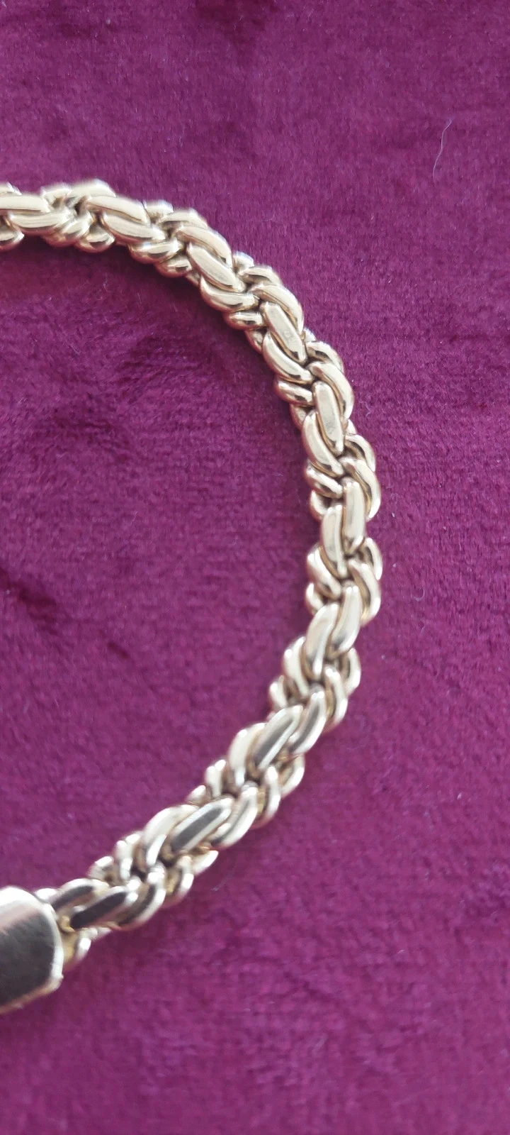 Bracelet maille palmier dorée 19.5 cm – 14.40g – photo 4
